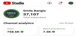 YouTube Channel Sell 37K Subscribers (Bengali Channel)