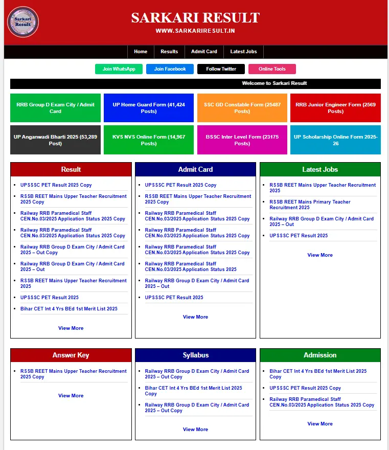 WP Sarkari Result Pro – WordPress Theme