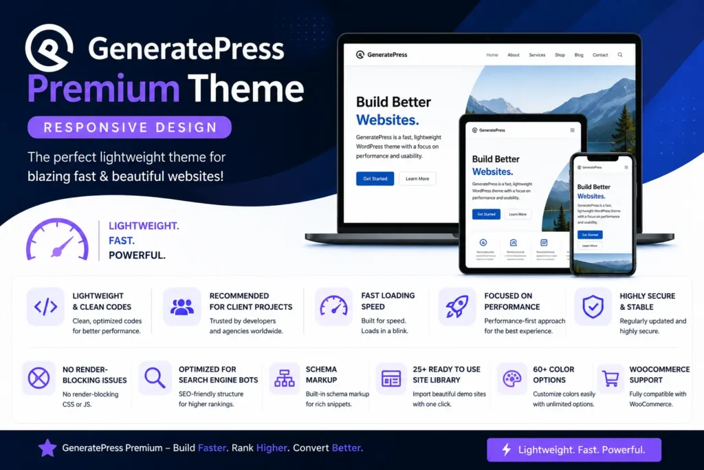 GeneratePress WordPress Theme Free Download